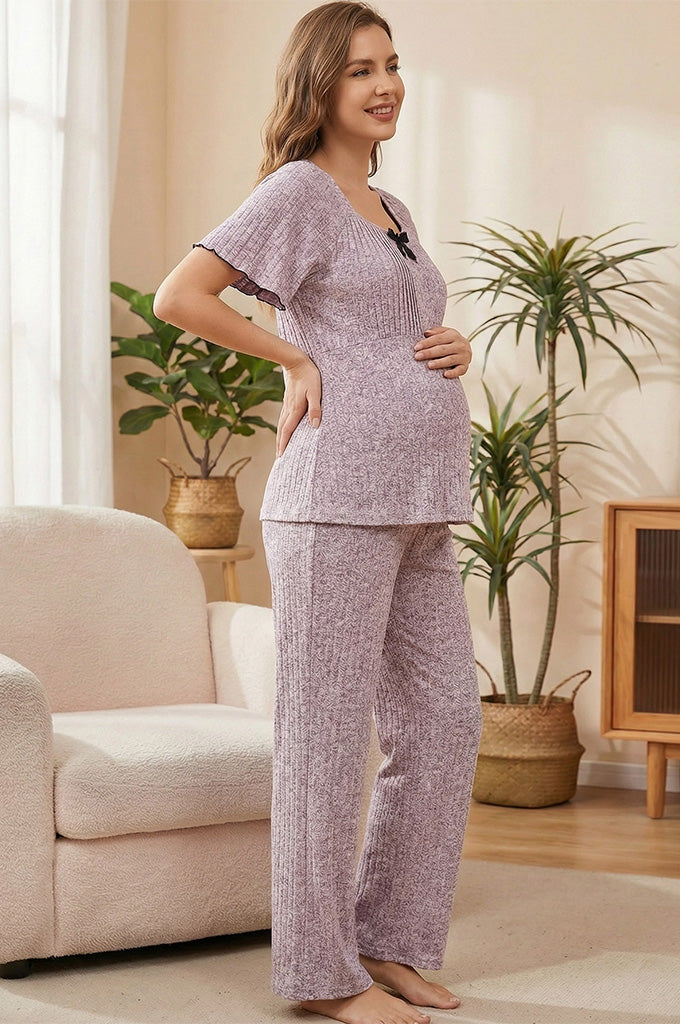 Bearsland Women's Maternity Pajama Set