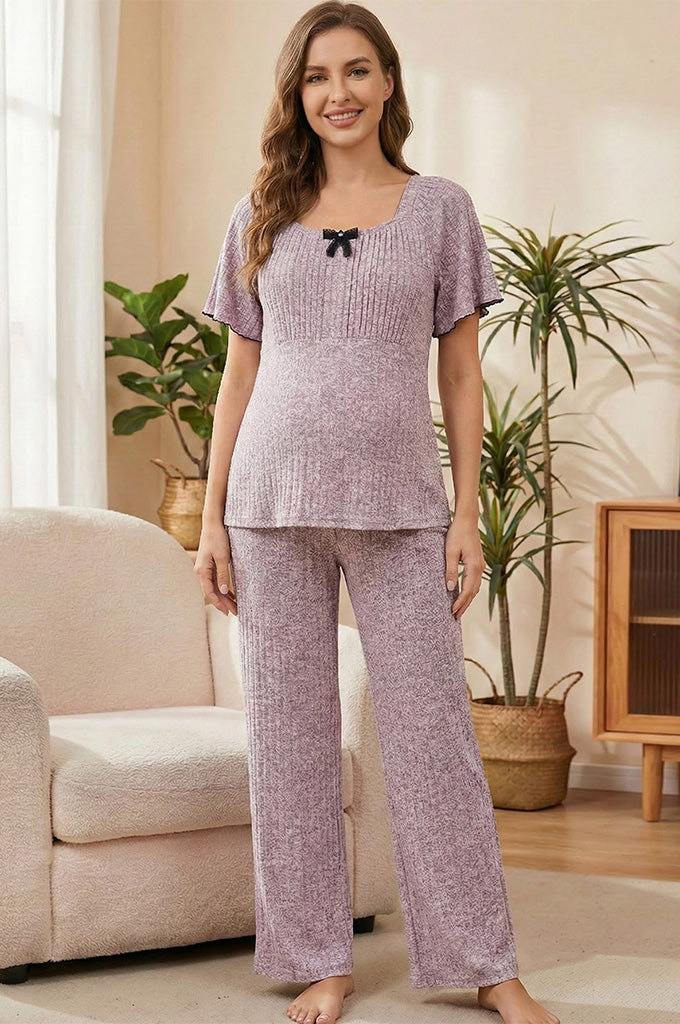 Bearsland Women's Maternity Pajama Set