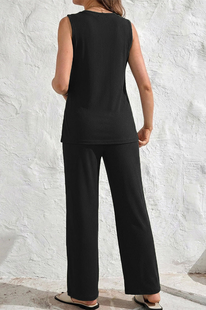 Bearsland Women's Maternity Tank Top Set  Adjustable Waistband