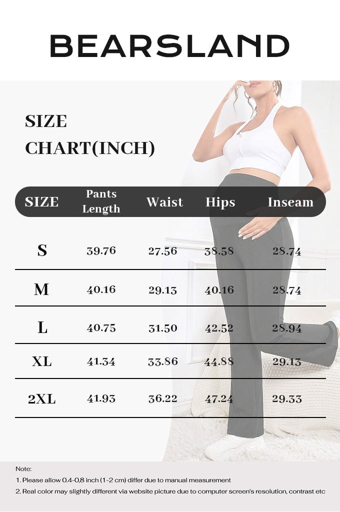 Bearsland Women's Plus Size Maternity Pants with Pockets