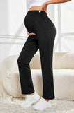 Bearsland Women's Plus Size Maternity Pants with Pockets