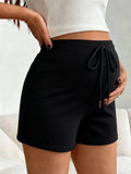 Bearsland Women's Maternity Shorts  Adjustable Waistband