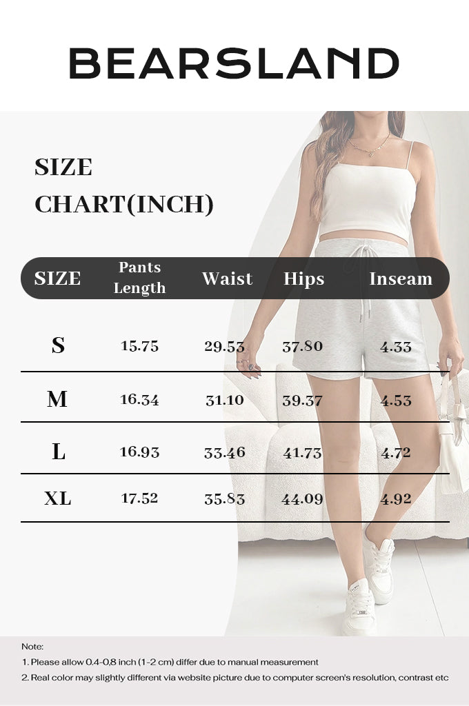 Bearsland Women's Maternity Shorts  Adjustable Waistband