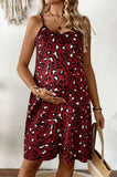 Bearsland Women's Strapless Leopard-Print Maternity Dress