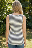 Bearsland Women's Summer Sleeveless Maternity Tank Top with Side Pleats