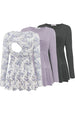 Iron Gray & Pastel Purple & Purple Floral