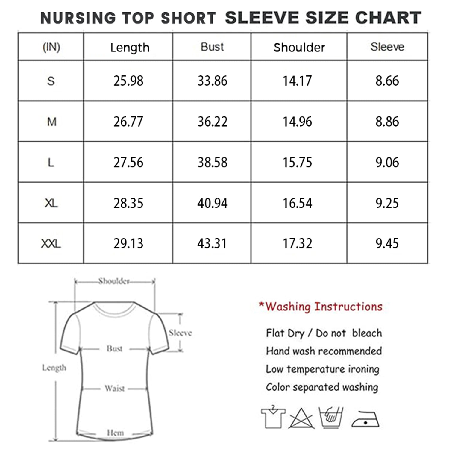 Bearsland 3-pack Short Sleeve V-Neck Nursing Shirt