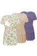 Purple & Khaki & Green-white Flower