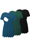 Bearsland Women’s Nursing Top 3pack Short Sleeve Scoop Neck Nursing Shirt