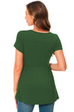 Bearsland Scoop Neck Short Sleeve  Maternity Tops