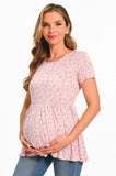 Bearsland Scoop Neck Short Sleeve  Maternity Tops
